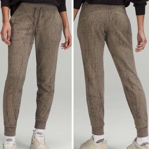 Lululemon Warm Down Jogger Pants ~Thread Dye Rover Black ~Size 4